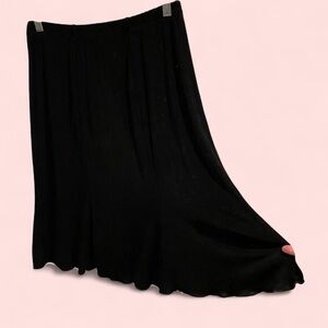 Vintage Y2K jersey slinky black elastic waist pull on skirt mini whimsigoth